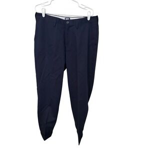 Lands End Mens 36 Traditional Fit Chino Pants Navy Blue 100% Cotton Straight Leg